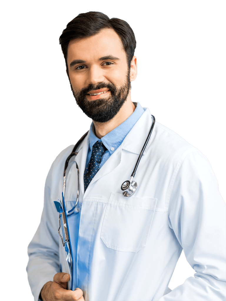 portrait of smiling doctor with doctor stethoscope 2W8CMDA 1